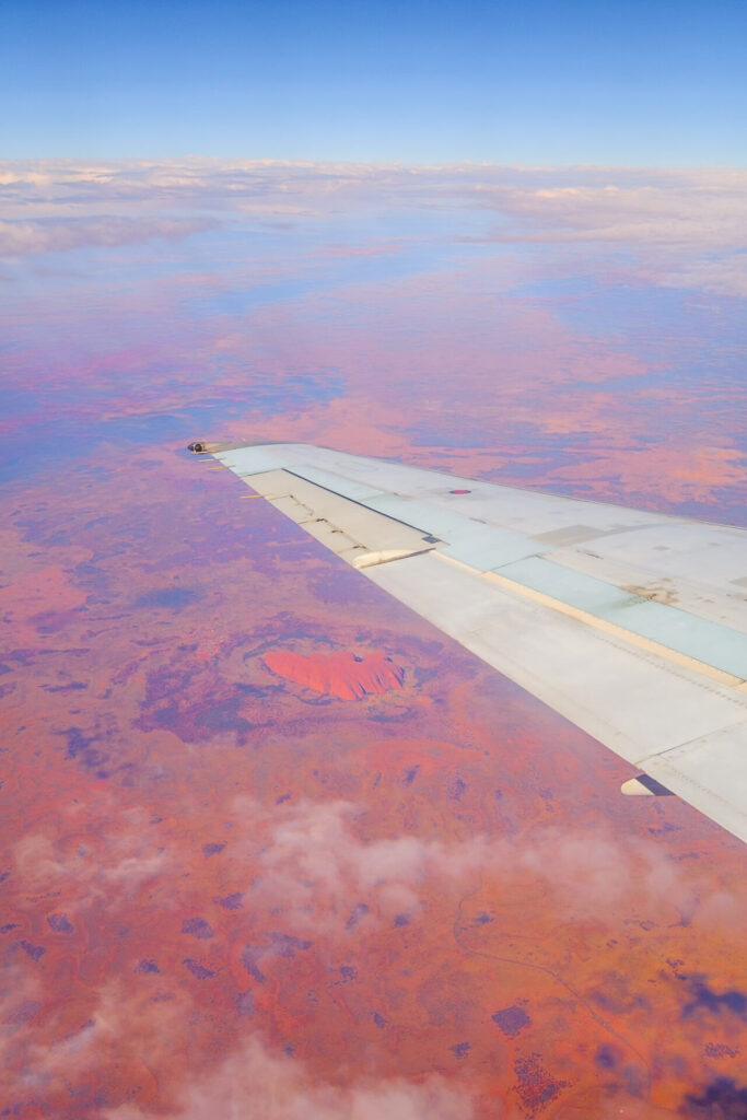 aerial view of uluru